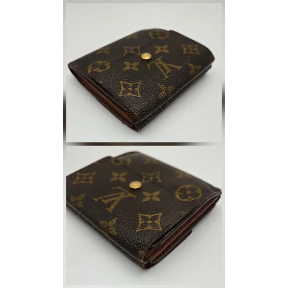 Louis Vuitton Monogram Canvas Elise Trifold Wallet Brown